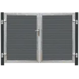 PLUS Artura komposit dobbeltlåge 213×135 cm m/gråsorte stolper til nedstøbning