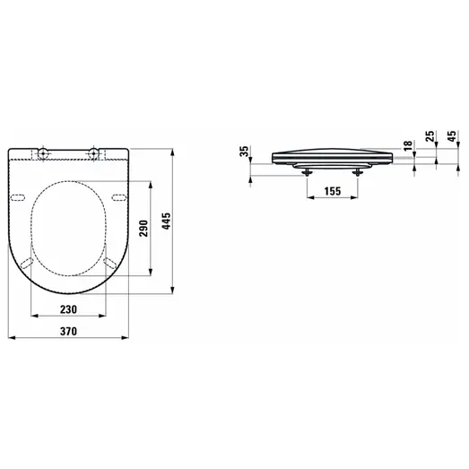 Laufen Pro Slim toiletsæde m/SoftClose hvid