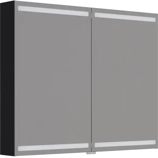 Scanbad Level spejlskab 100x80cm sort eg