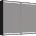 Scanbad Level spejlskab 100x80cm sort eg