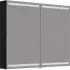 Scanbad Level spejlskab 100x80cm sort eg