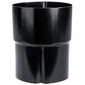 Plastmo rørsamlemuffe 75 mm stål sort