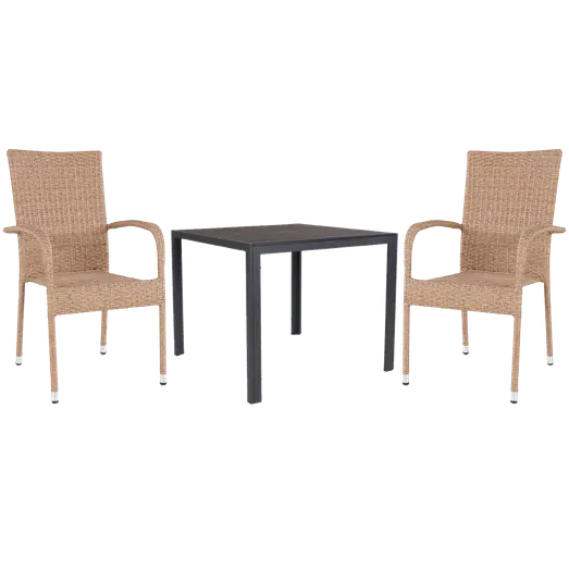 Guldborg havemøbelsæt m/Nordsø stole natur