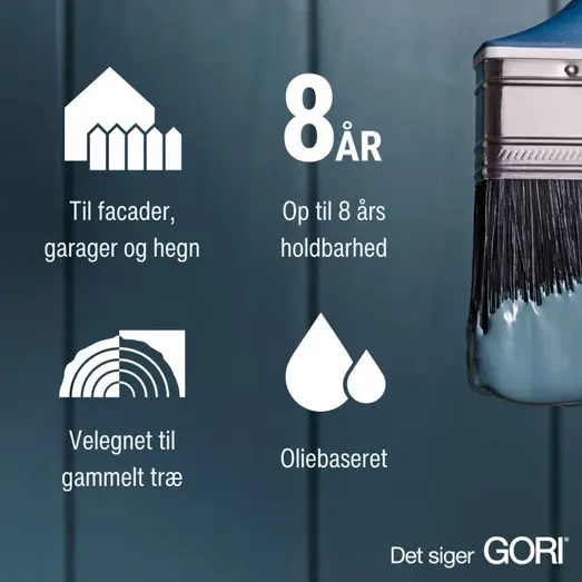 GORI 88 dækkende træbeskyttelse  træbeskyttelse renhvid 2,5 L