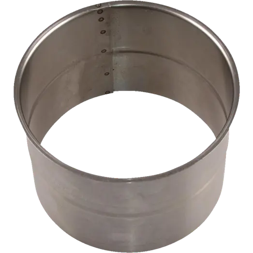 Varde murbøsning til pejserør blank stål, Ø15 x 10 cm