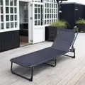 Relax liggestol i alu 58x187 cm sort