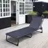 Relax liggestol i alu 58x187 cm sort