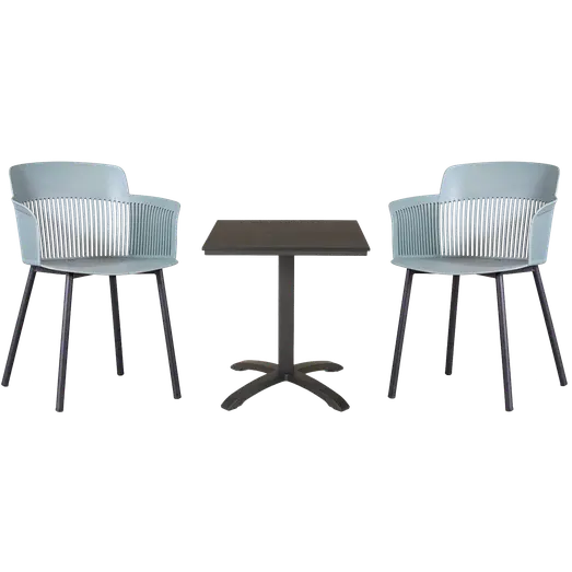 Anholt/Søby cafesæt m/bord og to stole grøn