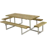 Plus Basic bord/bænkesæt med 2 påbygninger 260 cm