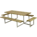 Plus Basic bord/bænkesæt med 2 påbygninger 260 cm