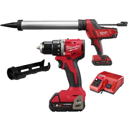 Milwaukee M18 BPP2T-202 Powerpack elværktøjssæt
