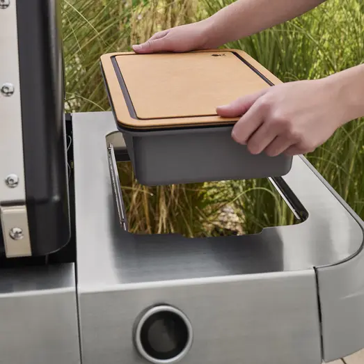 Weber works opbevaringsboks m/skærebræt