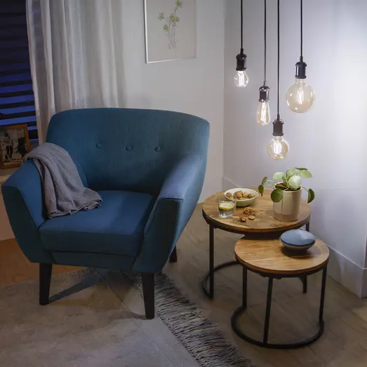 Philips Smart WiZ white LED pære E27 6,7W edison guld