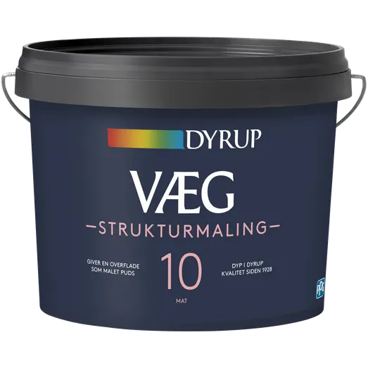 Dyrup væg strukturmaling 10 hvid 9 L