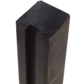 PLUS Krydsskåret Profilstolpe m/1 spor 9×9×188 cm Sort