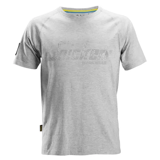 Snickers Workwear t-shirt kortærmet logo lys gråmeleret