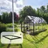 Halls ICON 8 11,2 m² sort m/3 mm hærdet glas og fundament