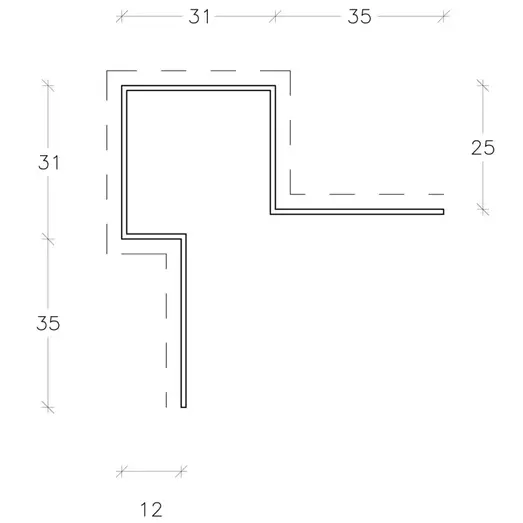 ETEX CEDRAL LAP UDV. HJ. ASYM.