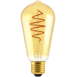 Nordlux Deco E27 ST64 spiral dim dekorativ pære 2200K guldfarvet