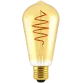 Nordlux Deco E27 ST64 spiral dim dekorativ pære 2200K guldfarvet