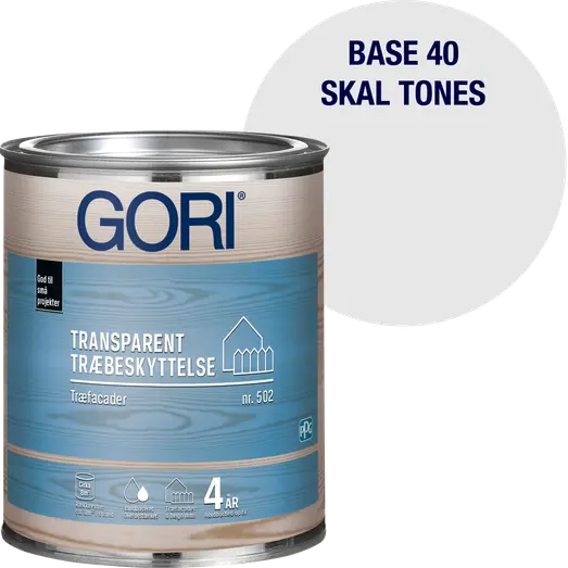 GORI 502 transparent træbeskyttelse transparent base 40 0,75 L