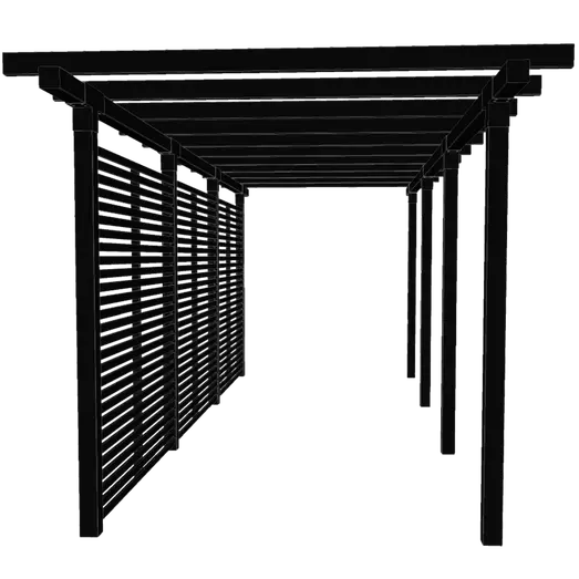 Plus Pergola dobbelt 3 moduler m/Tokyo hegn sort