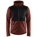 Blåklæder hættetrøje Full Zip brændt rød/sort