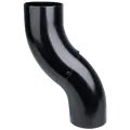 Plastmo nedførsel 75 mm stål sort
