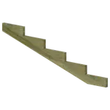 Plus trappevange 5 trin 19° 195x65 cm tryk imp.