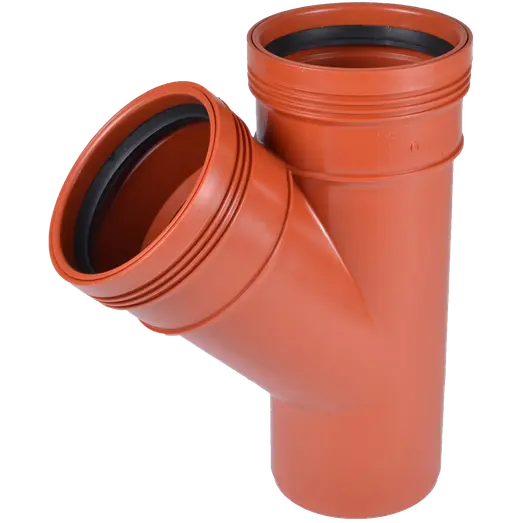 Wavin 160/110x45° grenrør Wafix PP rød