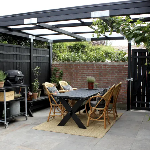 Plus Rustik enkeltlåge inkl. beslag 100 cm sort