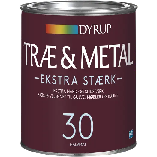 Dyrup træ og metalmaling ekstra stærk 30 hvid