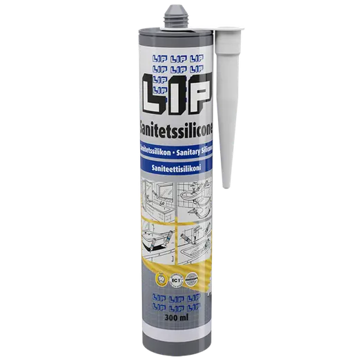 LIP Sanitetssilicone 300 ml grå