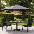 Elba parasol 3x3 m sort
