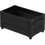 PLUS Cubic blomsterkasse m/fødder 87×50 cm sort
