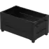 PLUS Cubic blomsterkasse m/fødder 87×50×42 cm sort