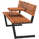 PLUS Relax bænk m/hængebord 150 cm ThermoWood®