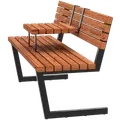 PLUS Relax bænk m/hængebord 150 cm ThermoWood®
