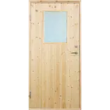 Plus udhusdør standard panel med vindue inkl. karm VU