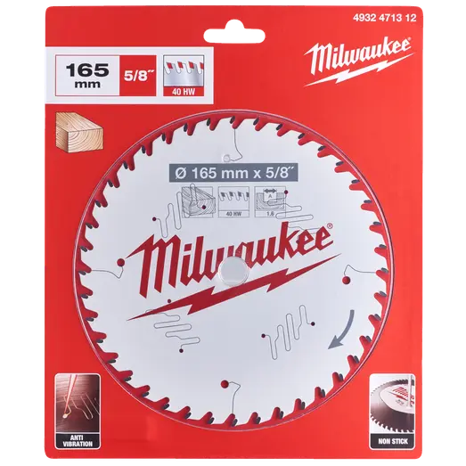 Milwaukee CSB P W rundsavklinge Ø165 mm 40 tænder