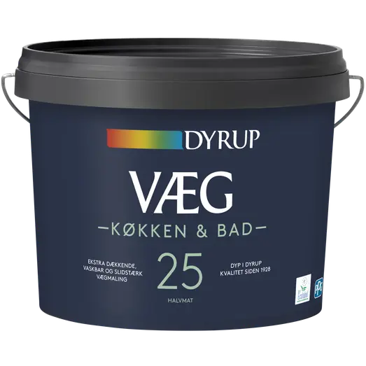 Dyrup vægmaling køkken og bad 25 hvid
