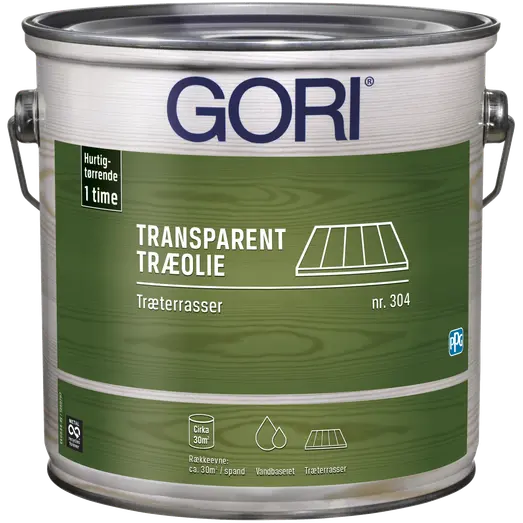 GORI 304 transparent træolie træterrasse base 40 2,25 L