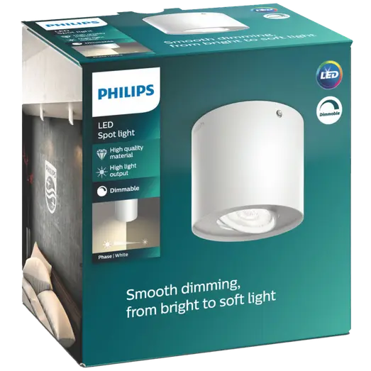 Philips Phase spot 4,5W hvid