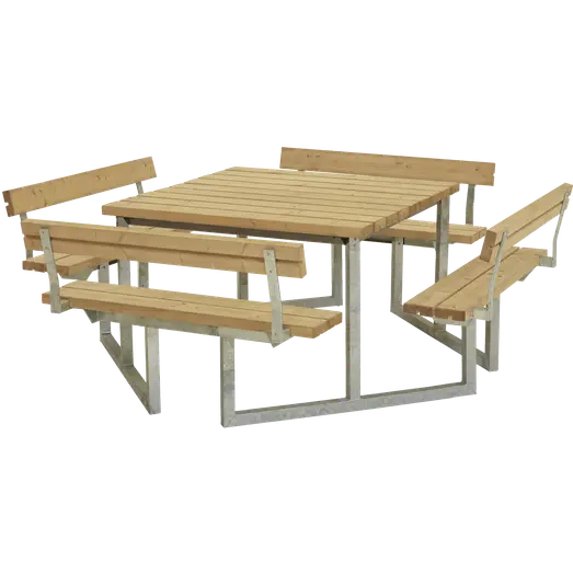 Plus Twist Bord/Bænkesæt m/4 ryglæn 227 cm ThermoWood®