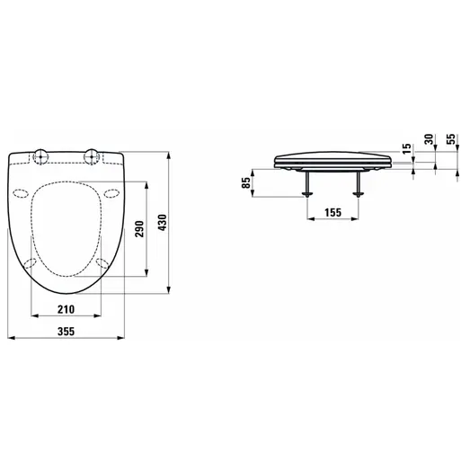 Laufen Rigo toiletsæde m/SoftClose hvid