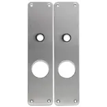 Jasa langskilt t/erstatningslåsekasse 250x60x2 mm børstet rustfrit stål 2 stk