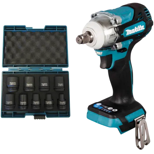 Makita DTW300Z 18V LXT® slagnøgle solo m/D-41517 slagtoppesæt