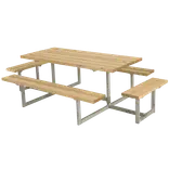 Plus Basic Bord/Bænkesæt m/2 påbygninger 260 cm ThermoWood®
