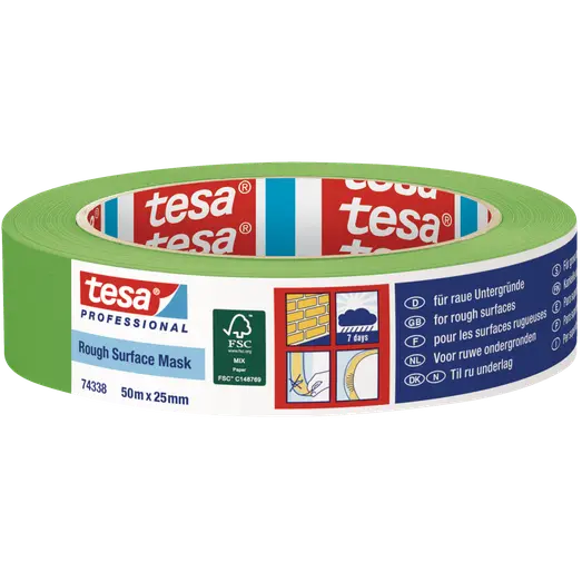 Tesa malertape t/ru overflader grøn 50m
