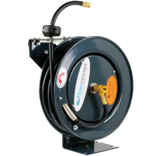 Flowconcept automatisk slangetromle 3/8" x 10 m grå polymerslange